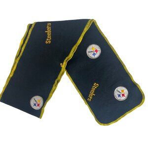 Pittsburgh Steelers Scarf Logos Black Yellow Winter Gameday Fan  7" x 58"
